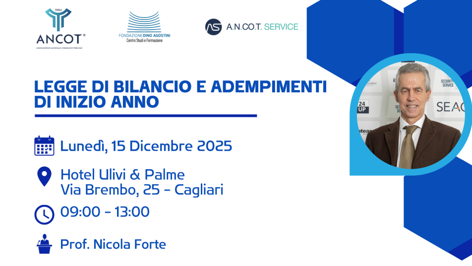 LEGGE DI BILANCIO E ADEMPIMENTI DI INIZIO ANNO